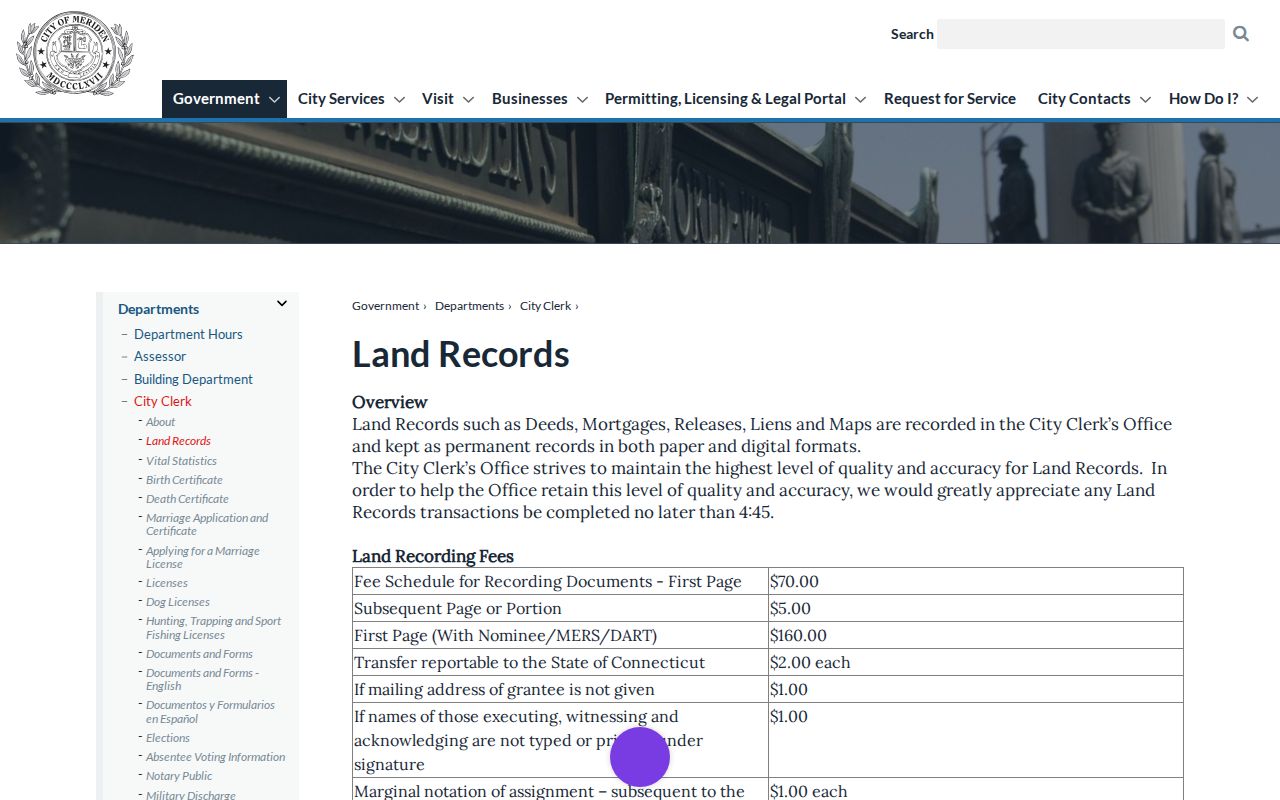 Meriden residents directory land records and property alert source