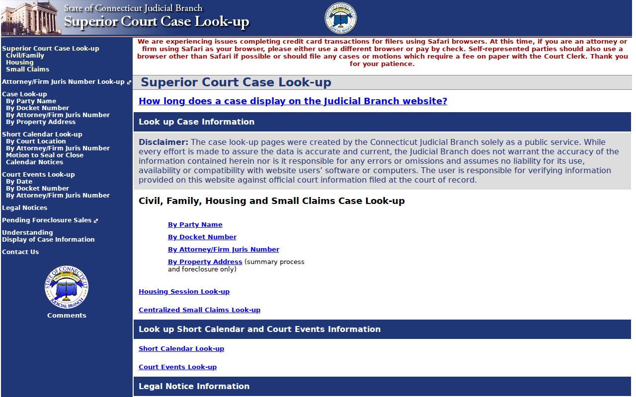 Meriden residents directory civil court party search