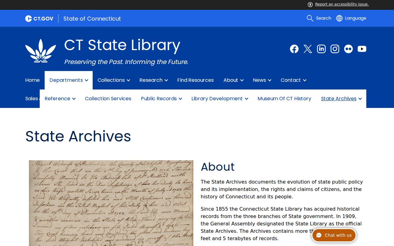 Meriden previous residents research through Connecticut State Archives